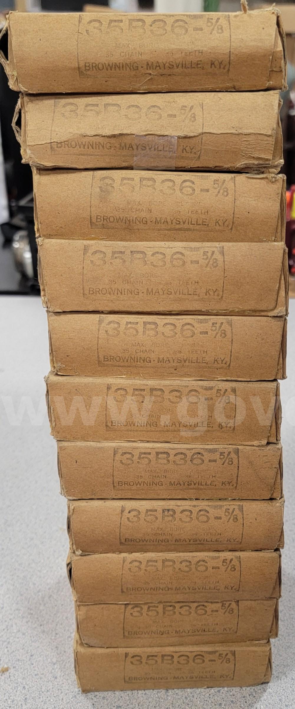 35B36-5/8" Sprocket-Lot of 11.  New in Box   Government Surplus Auction - Primary Photo
