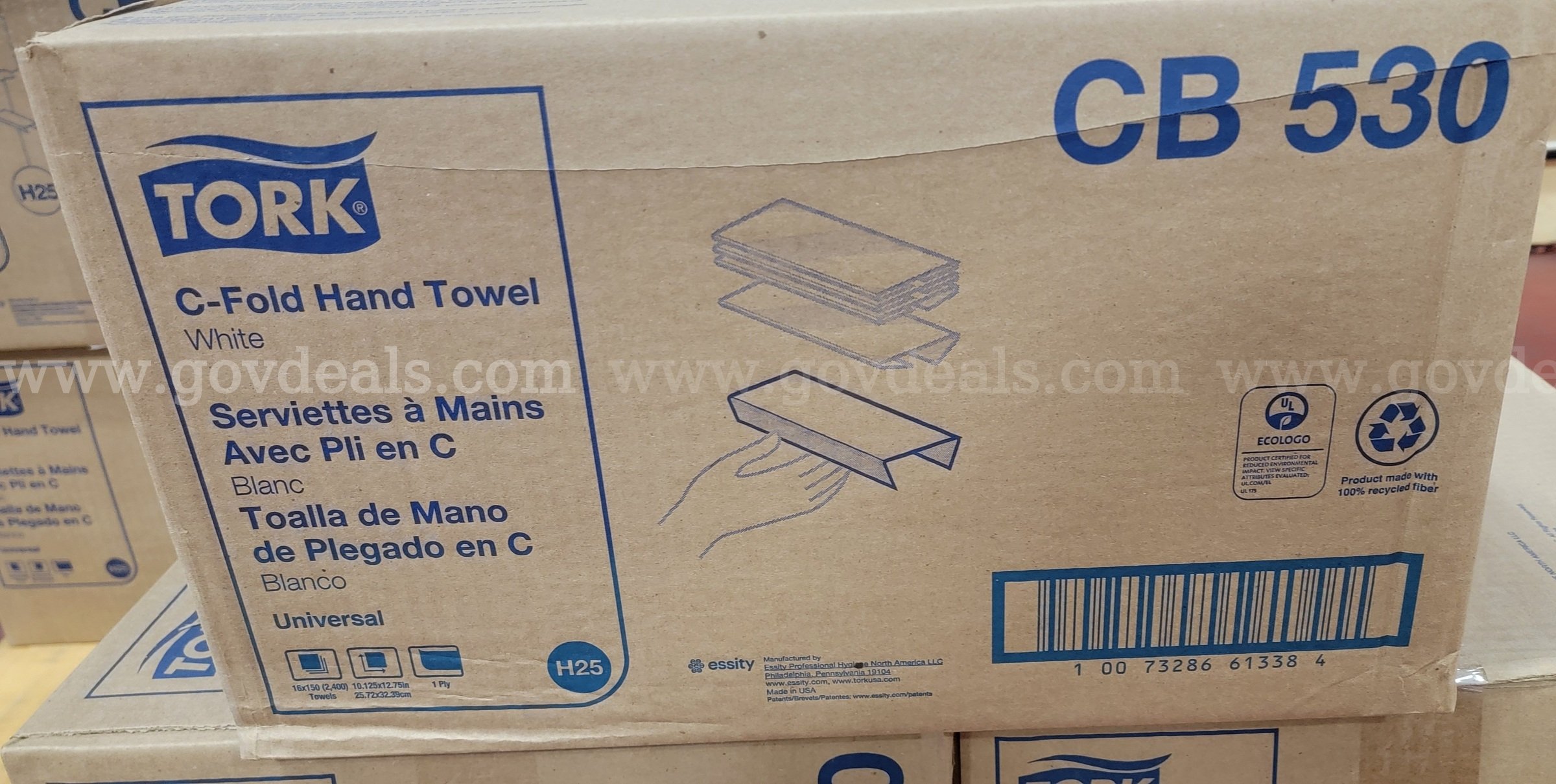 1 Pallet C-Fold Hand Towels-48 cases   Government Surplus Auction - Photo #2
