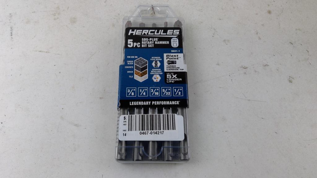 Hercules 5pc SDS-Plus Rotary Hammer Bit Set