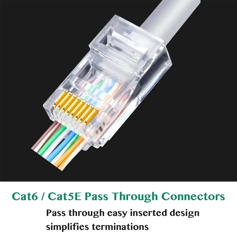 100 PC CAT5 CAT5E Network Connector Plugs  100 Government Surplus Auction - Photo #6