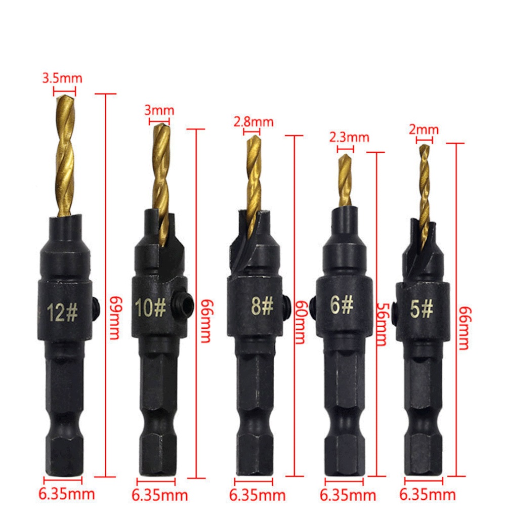 5 pc Countersink Drill Bit Set 1/4''   Government Surplus Auction - Photo #2