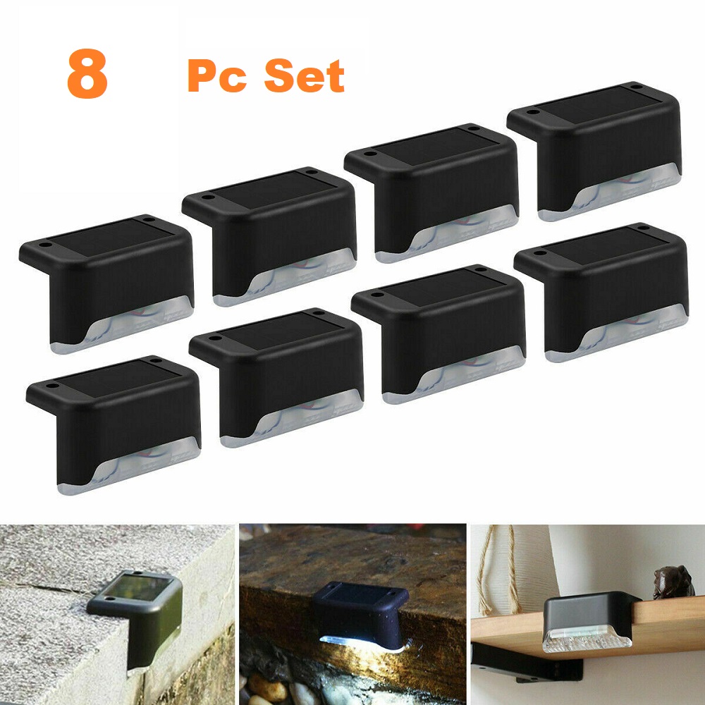 8 PC Solar LED Deck Lights