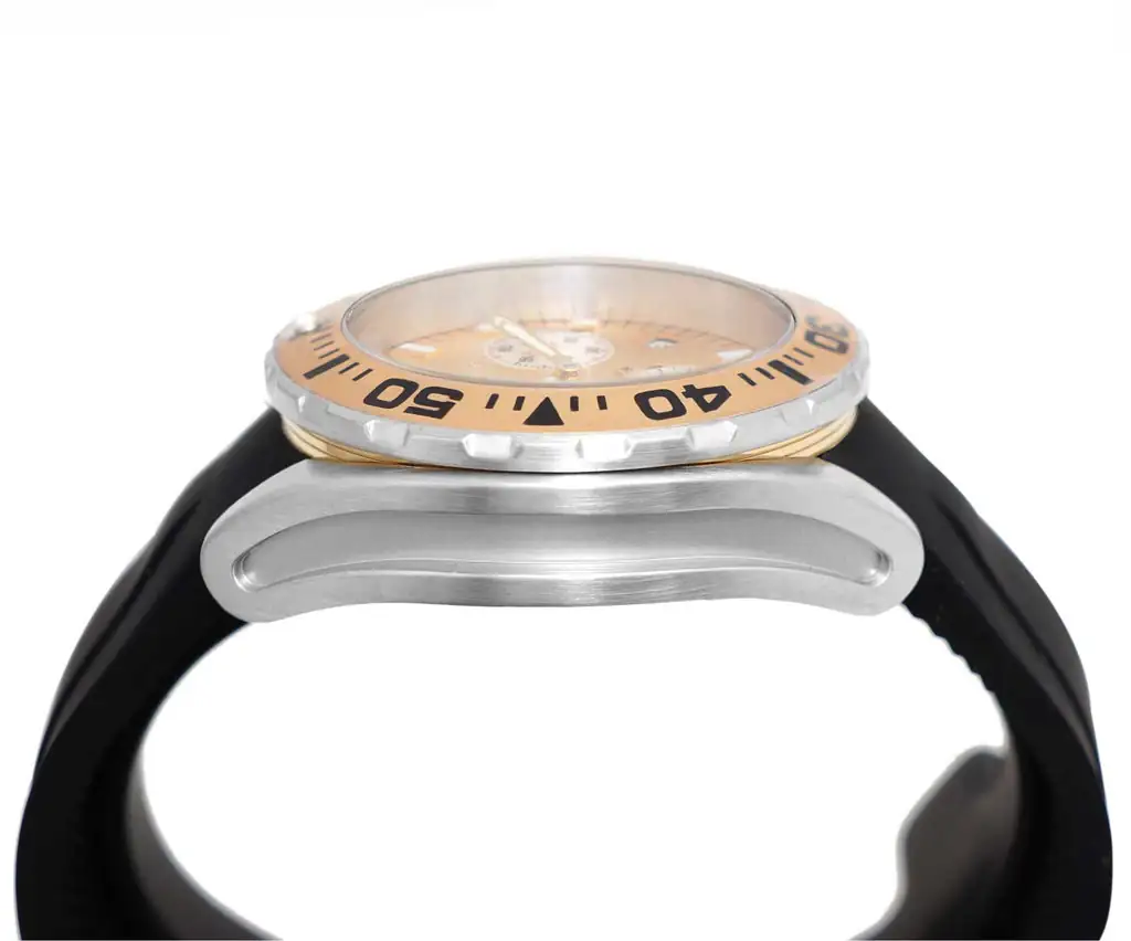 LeChateau, Men's Swiss Multi-Functiom Ronda X30 Movement, Gold Dial - Gold Bezel, Silicon Band,  C1G8824-GO - MSRP: $2,340.00 Case 340 Government Surplus Auction - Photo #4