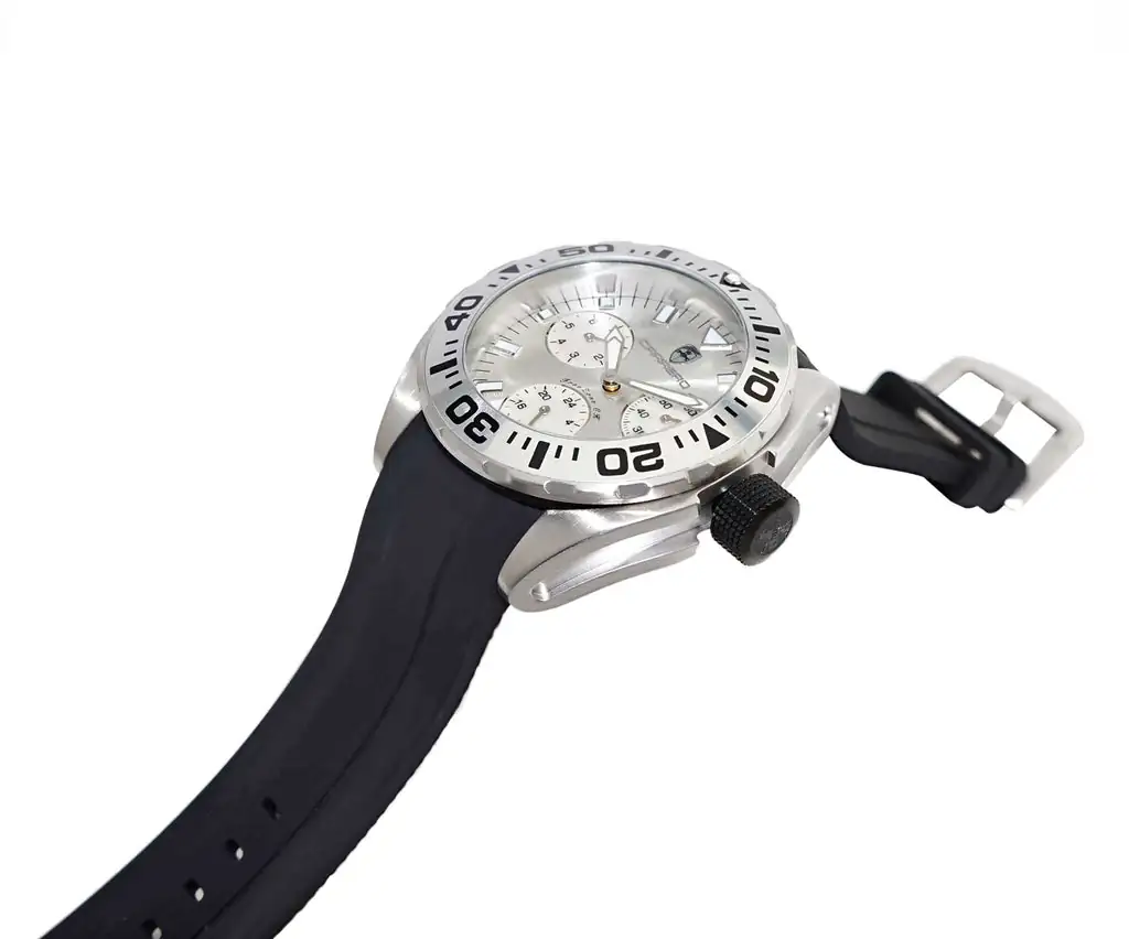 LeChateau, Men's Swiss Multi-Function Ronda X30 Mov't, White Dial -Bezel, C1SK8824-WT - MSRP: $2,340.00 Case 340 Government Surplus Auction - Photo #3