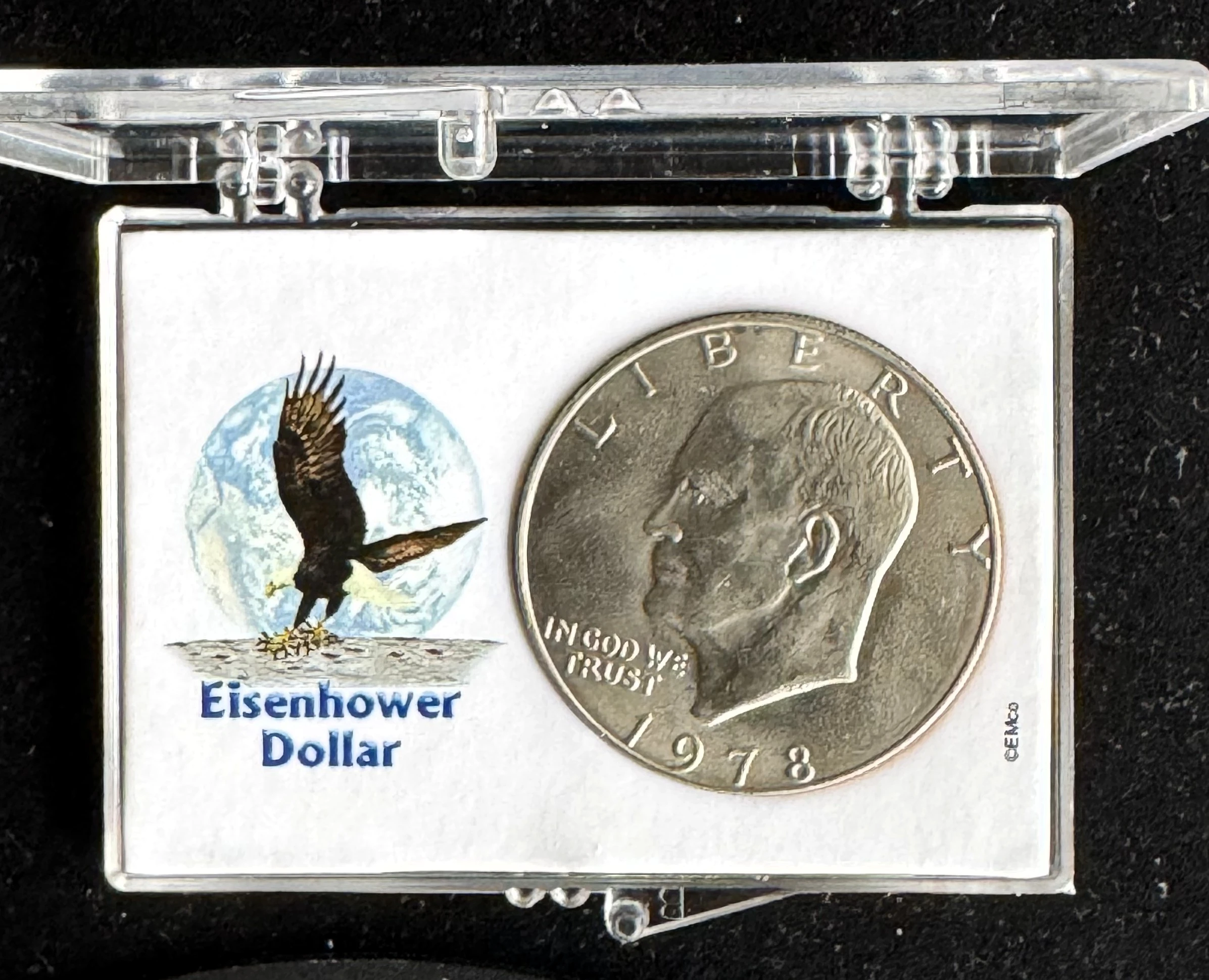 1978 EISENHOWER $1 DOLLAR COIN IN A CASE