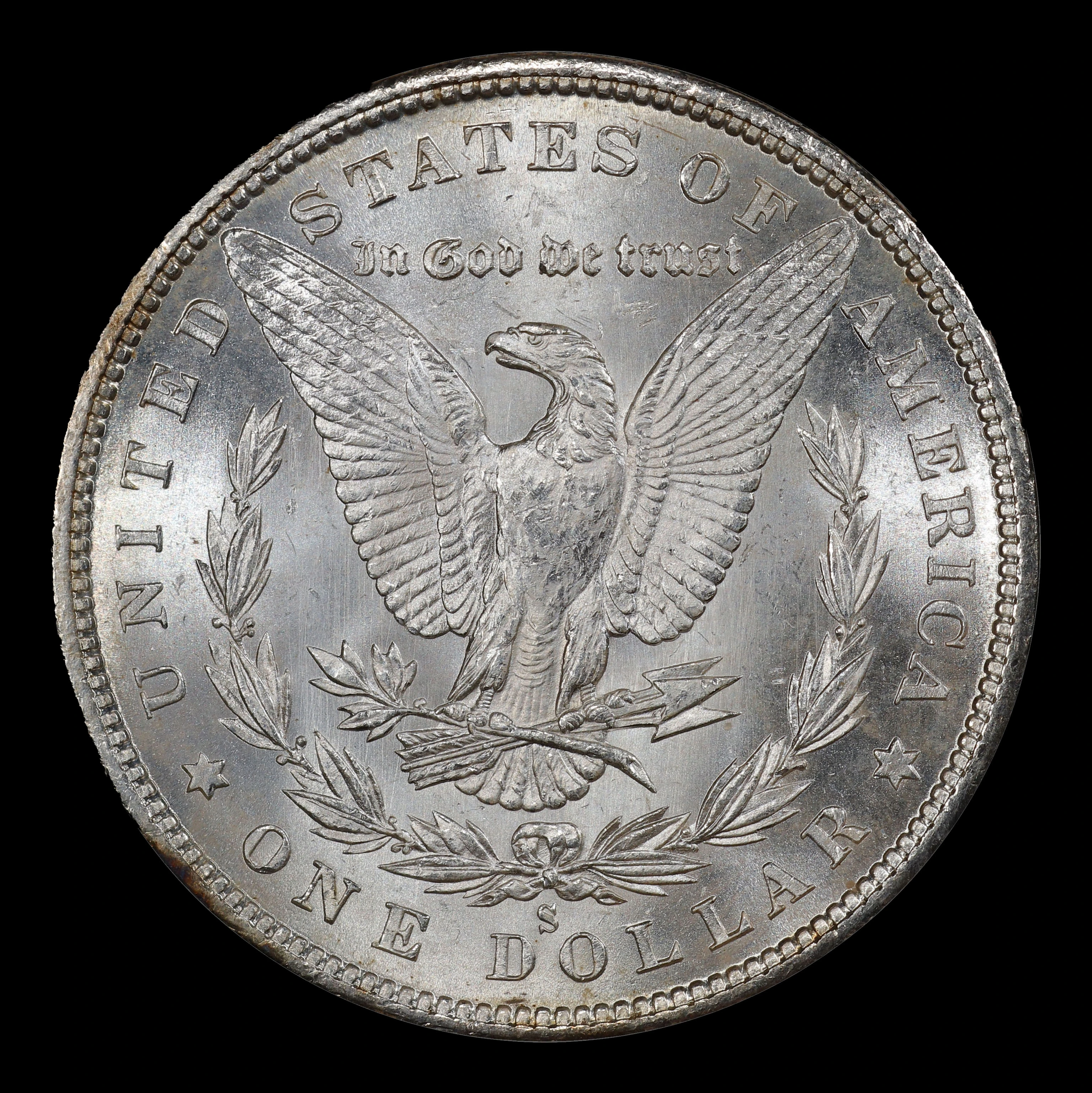 1880-s Morgan Dollar $1 ms66+ SEGS  1880 Government Surplus Auction - Photo #3