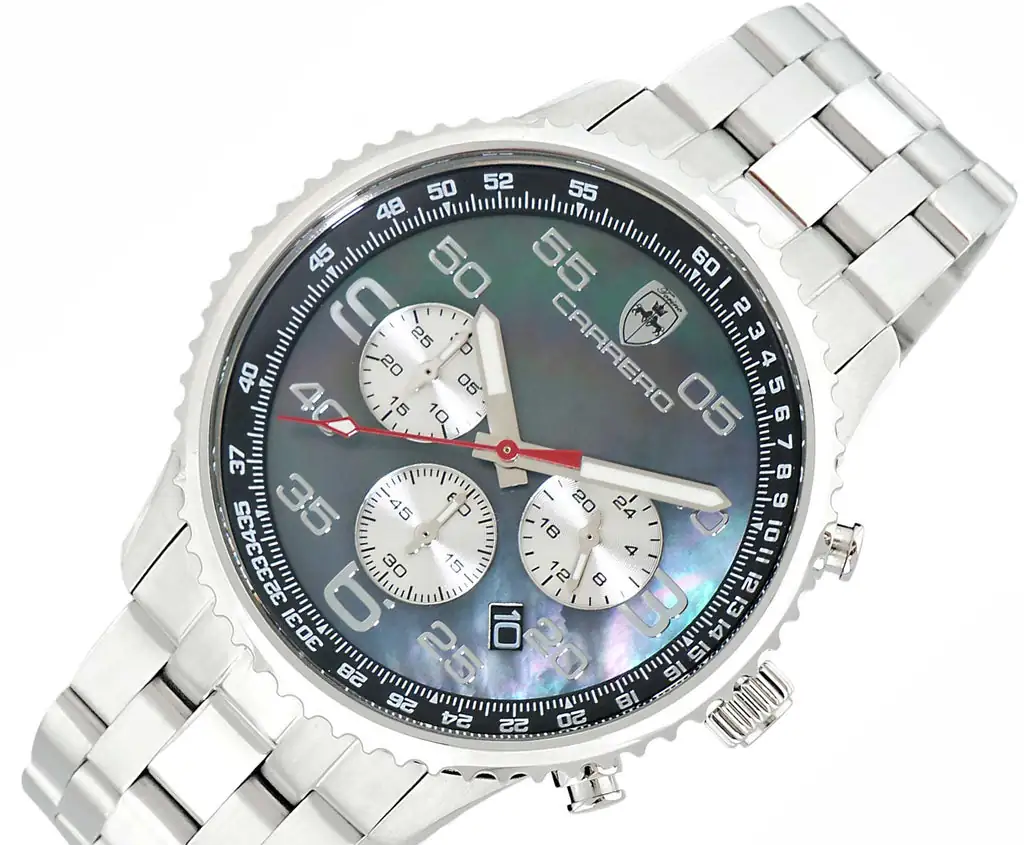 Lechateau - VR32 Mov't Chronograph Mov't, Black MOP Dial, C1S7022-BK - (MSRP: $2,220.00)