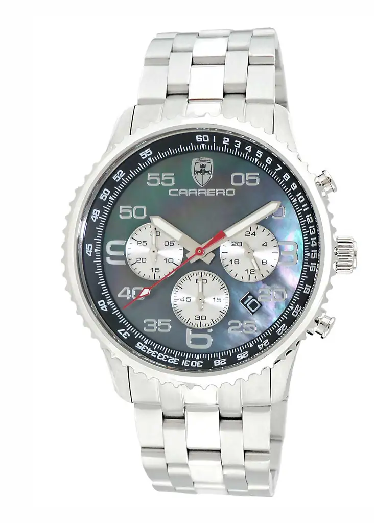 Lechateau - VR32 Mov't Chronograph Mov't, Black MOP Dial, C1S7022-BK - (MSRP: $2,220.00) Case 220 Government Surplus Auction - Photo #2