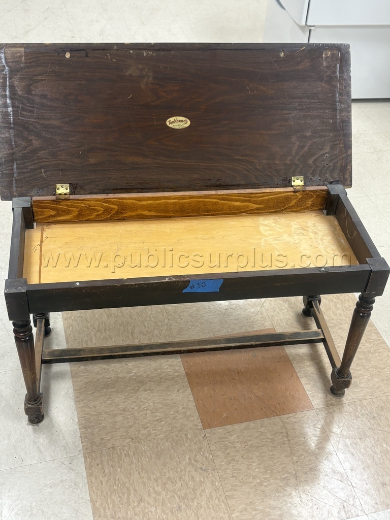 Antique Piano Bench with Storage - Brand: Tonkbench   Government Surplus Auction - Primary Photo