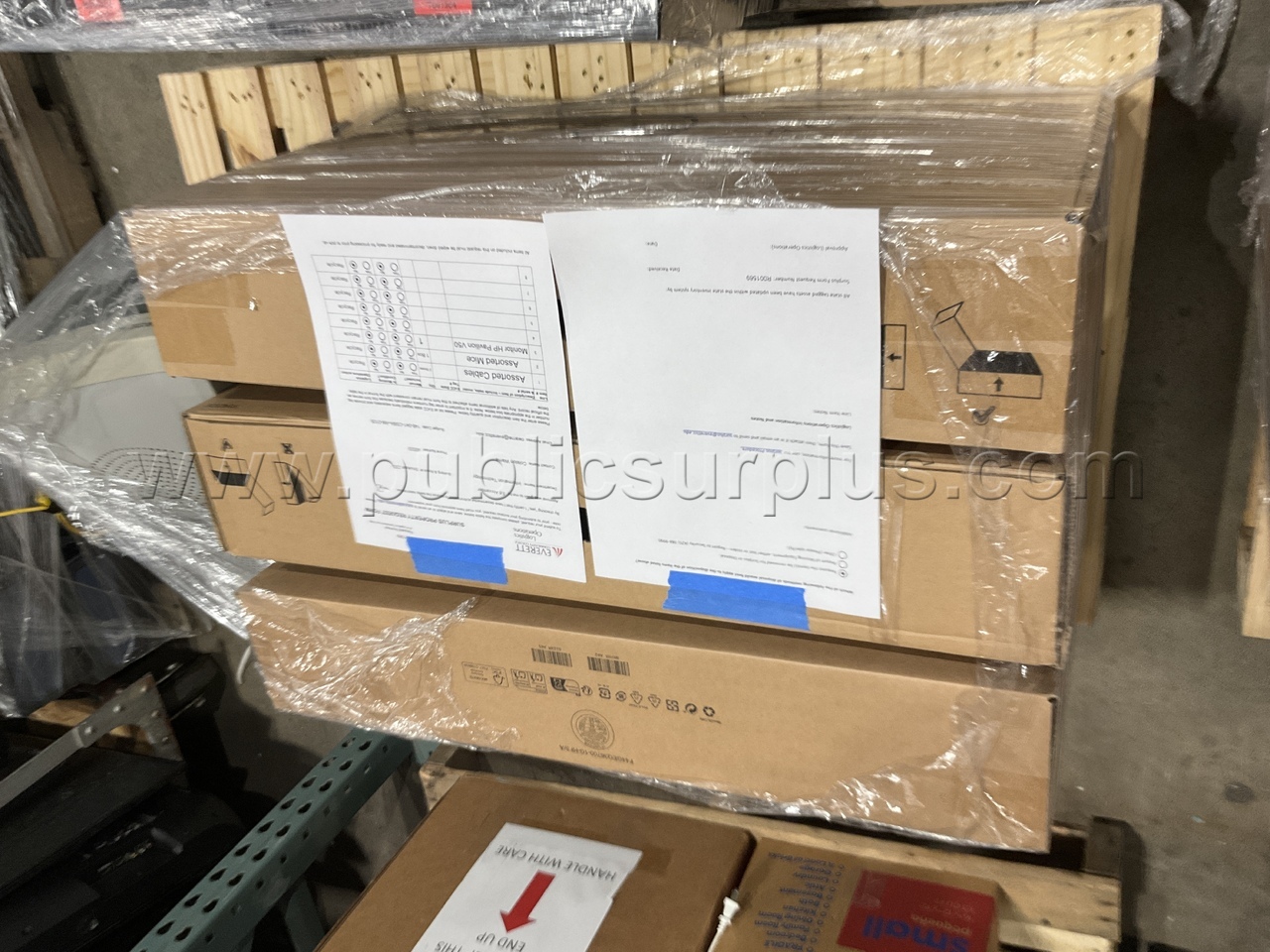 Assorted Cabels (2 boxes), Assorted Mice (1 box), Monitor (1)   Government Surplus Auction - Photo #2