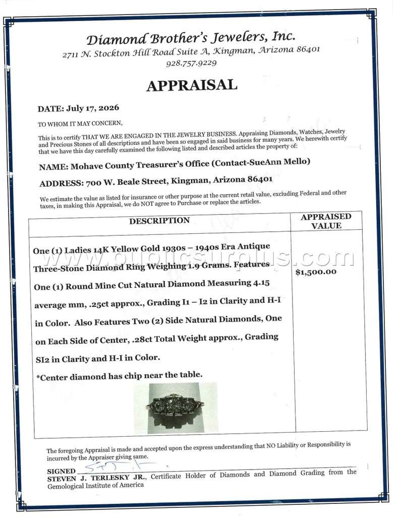 Diamond Ring   Government Surplus Auction - Primary Photo