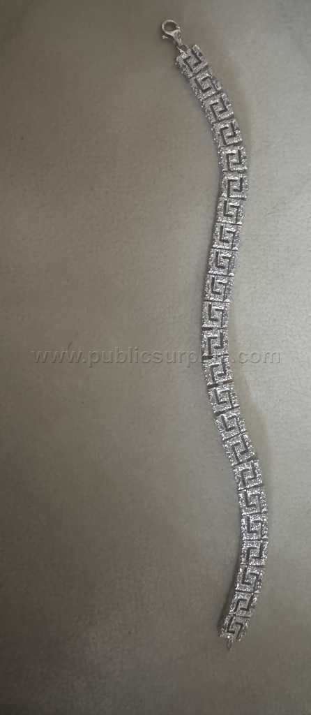 14K WHILE GOLD OVER STERLING SILVER /BRACLET   Government Surplus Auction - Photo #4