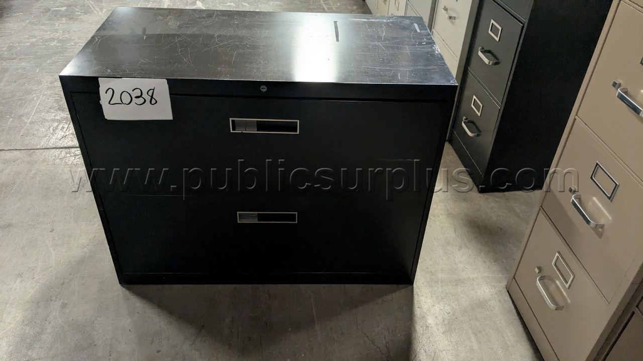 Lateral File Cabinet, 2 Drawer (#2038)   Government Surplus Auction - Primary Photo