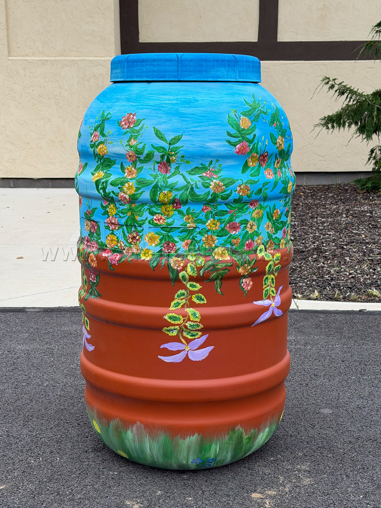 City of Mentor Water Barrel Wonders - Flower Power   Government Surplus Auction - Photo #3