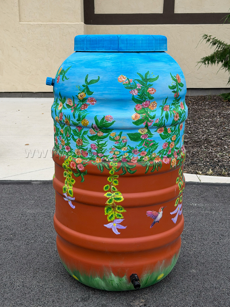 City of Mentor Water Barrel Wonders - Flower Power   Government Surplus Auction - Photo #4