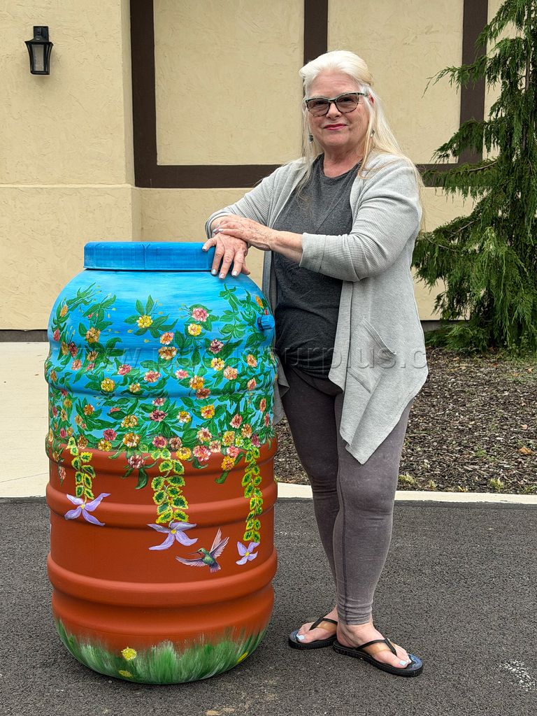 City of Mentor Water Barrel Wonders - Flower Power   Government Surplus Auction - Photo #5