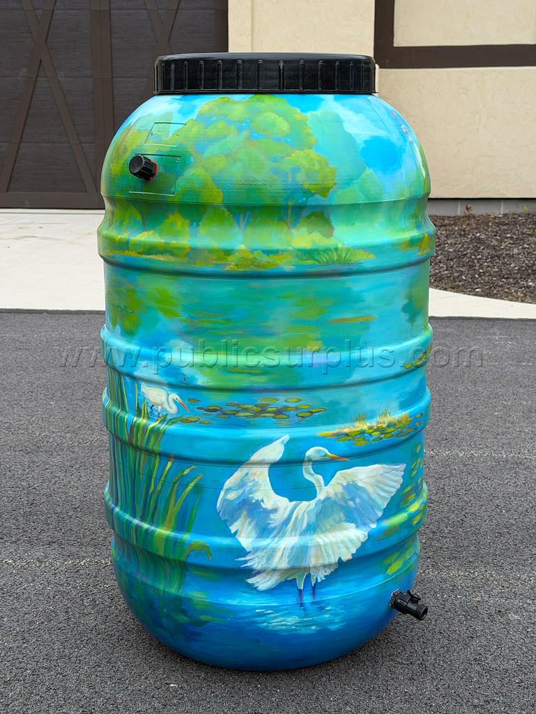 City of Mentor Water Barrel Wonders - Great Egrets of Lake Erie   Government Surplus Auction - Photo #3
