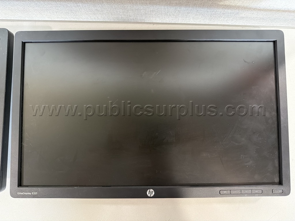 2 HP ELITEDISPLAY E221 MONITORS (NO STANDS) HP E221 Government Surplus Auction - Photo #6
