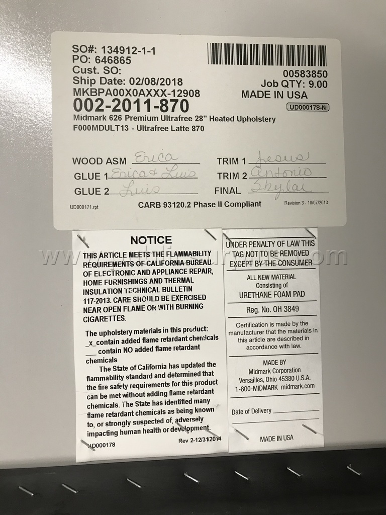 Midmark 626 Premium Ultrafree 28" Heated Upholstery Exam Chair Top   Government Surplus Auction - Photo #6