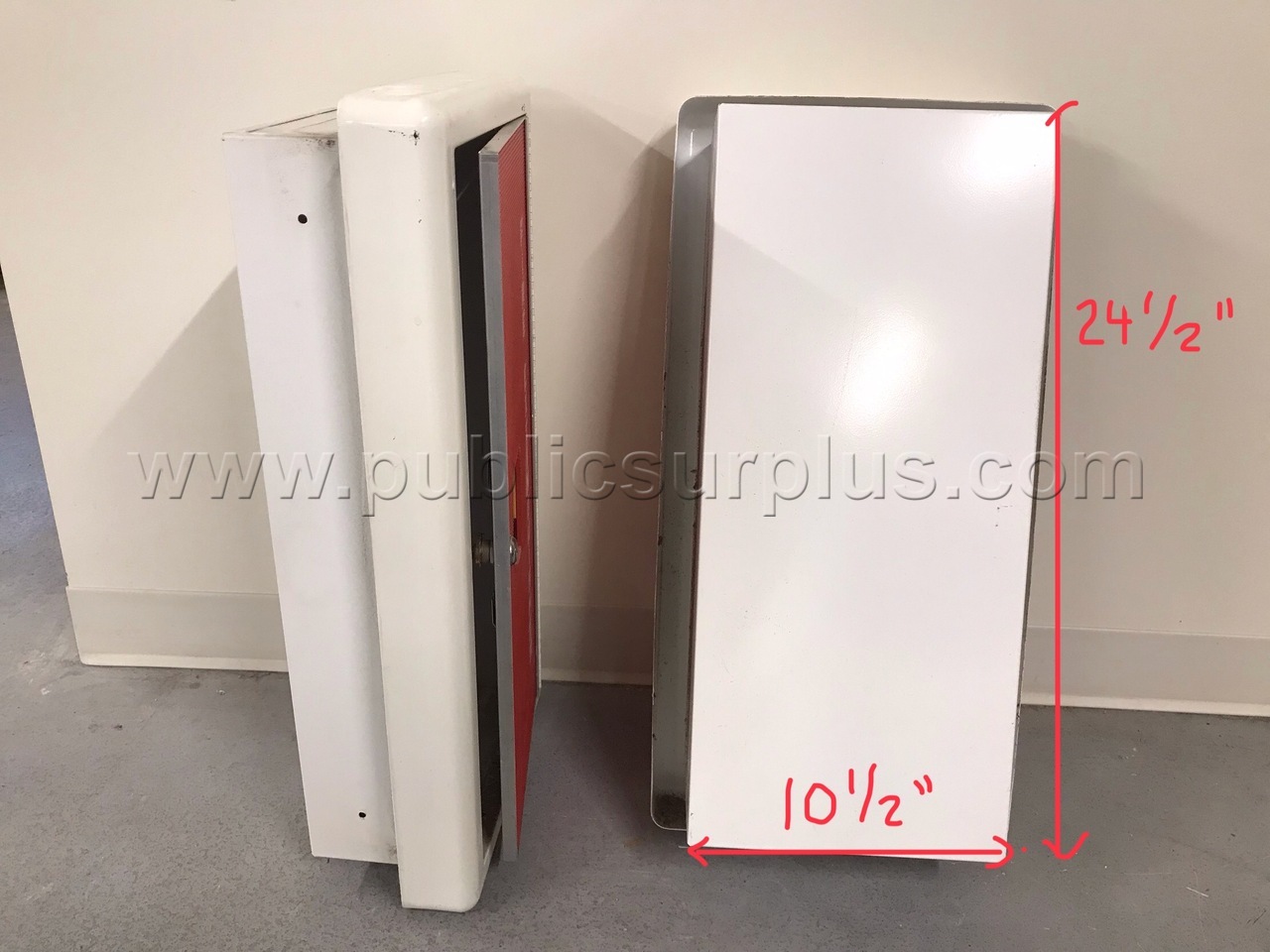 Recessed Fire Extinguisher Cabinets (Qty: 2)   Government Surplus Auction - Photo #5