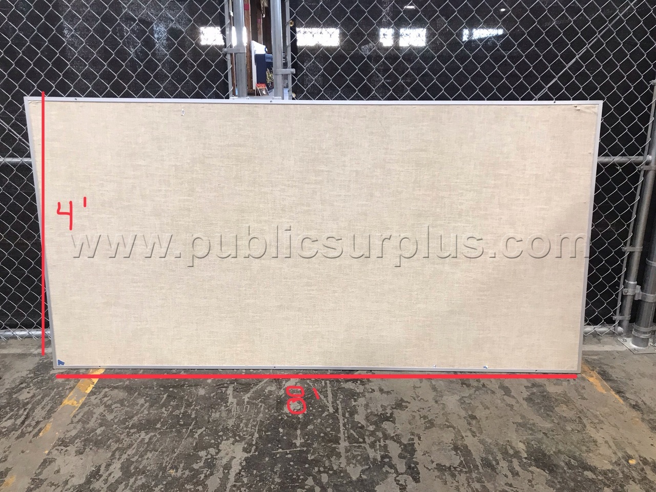 8'x4' Bulletin/Cork Board (Fabric backed Vinyl)   Government Surplus Auction - Photo #2