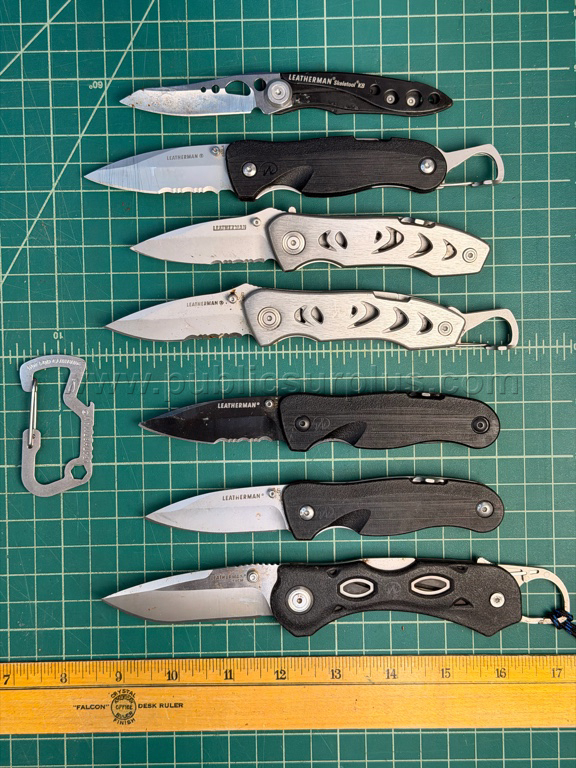 Leatherman Folding Knives - QTY 7 - Shipping $12.00   Government Surplus Auction - Primary Photo