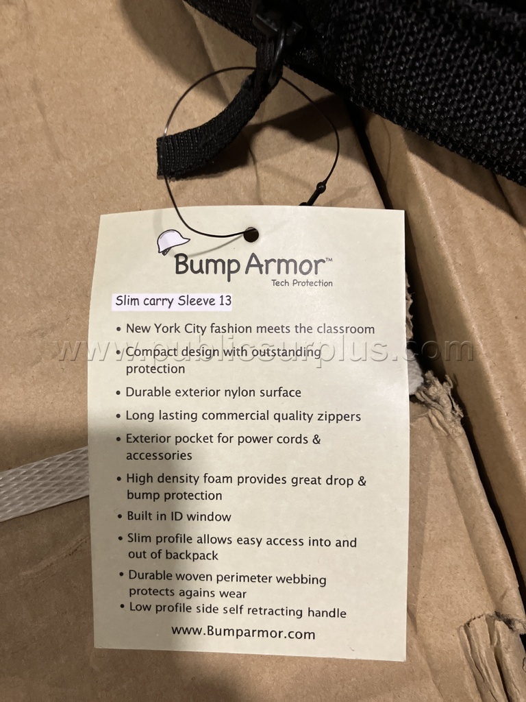 Carrying Case, Bump Armor, Slim Carry Sleeve Case of 40 pcs - NEW Case  Government Surplus Auction - Photo #2