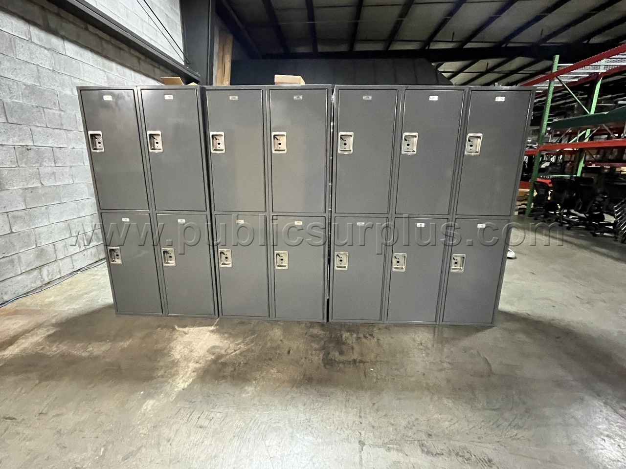 Lot of 4 Industrial Steel Storage Lockers   Government Surplus Auction - Photo #2