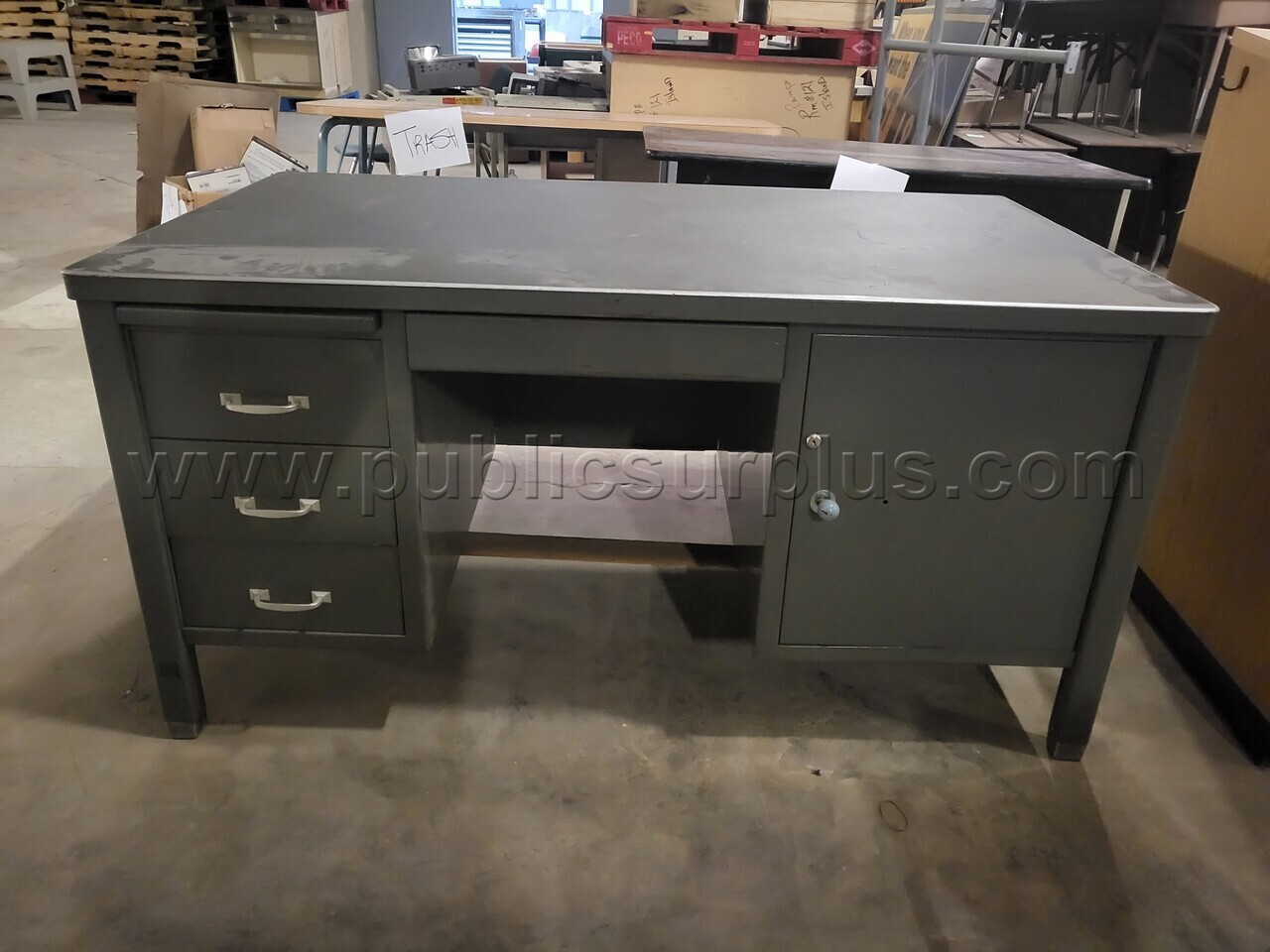 Heavy-Duty Metal Office Desk