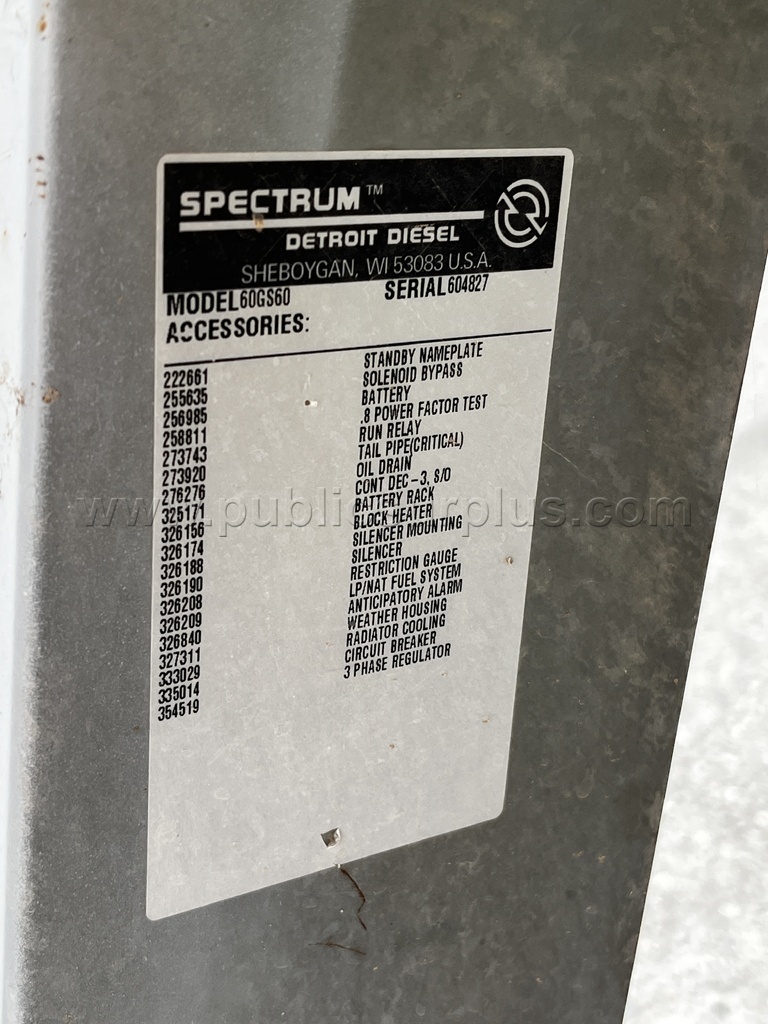 LOT - 121E Commercial Generator  121E Government Surplus Auction - Photo #6