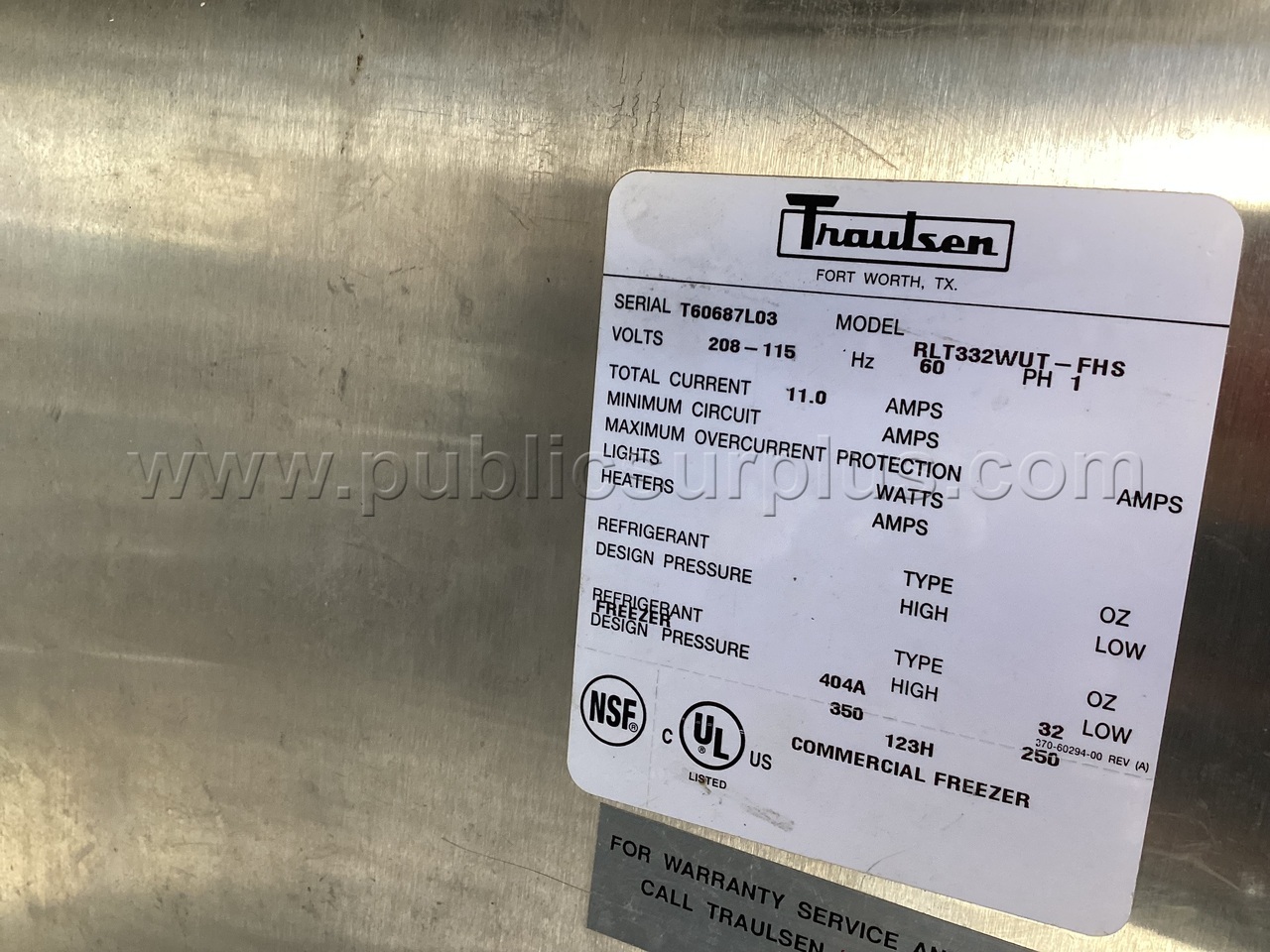 COMMERCIAL REFRIGERATOR   Government Surplus Auction - Photo #4