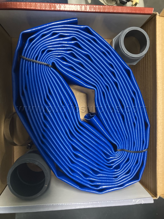 25' Lay-Flat 2" Discharge Hose Kit - CORNER   Government Surplus Auction - Primary Photo