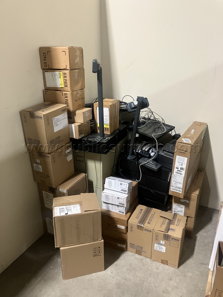 Food Service Equipment, Monitors, Scanners, Cash Drawers, assorted components   Government Surplus Auction - Primary Photo