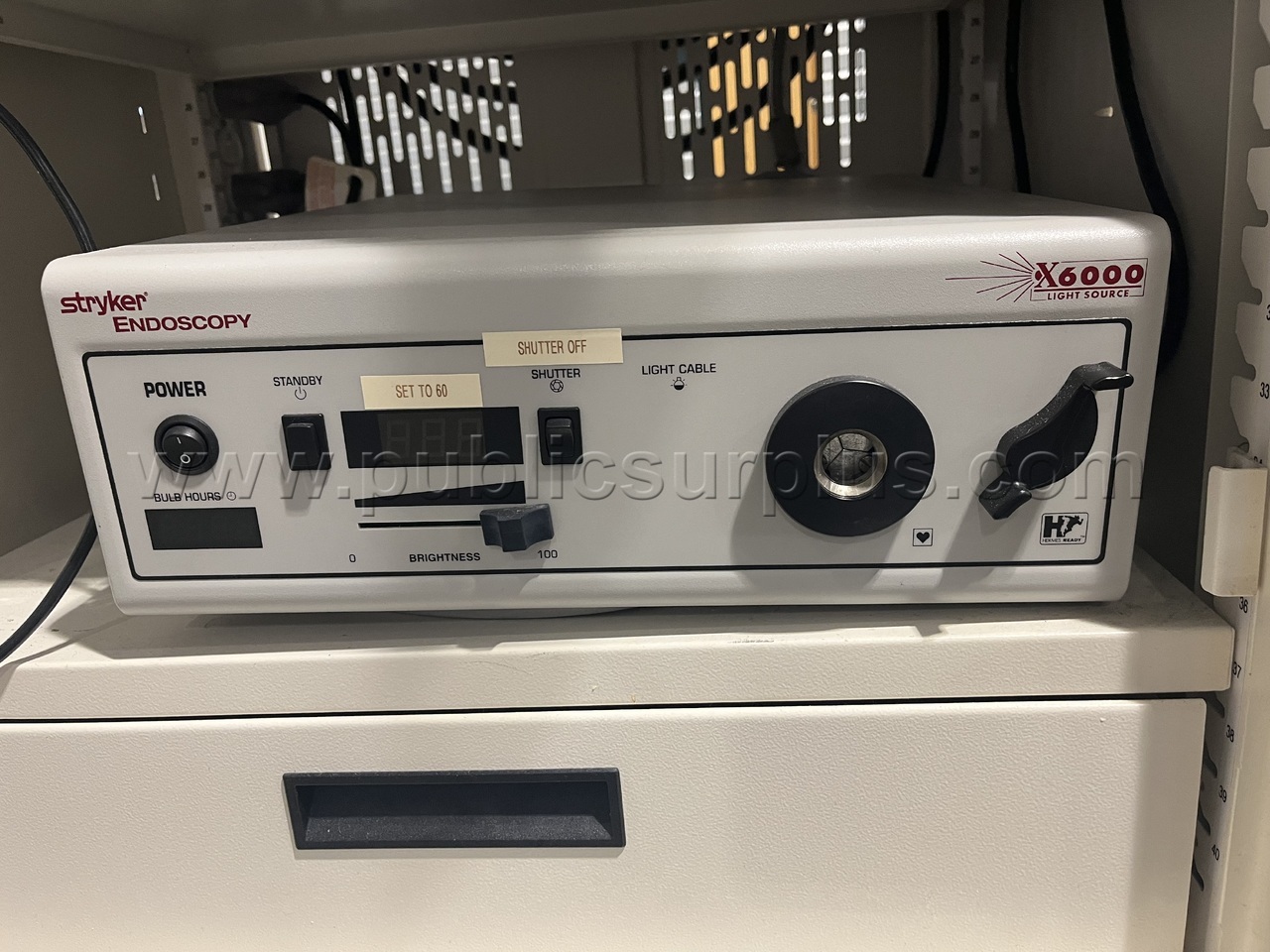 Stryker Endoscopy Cart W/Equiptment - 107 Area -CF  107 Government Surplus Auction - Photo #5