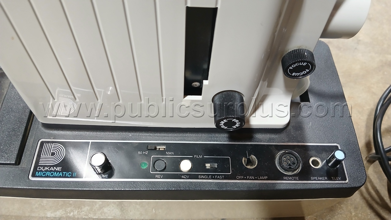 Dukane Model 28A81C Micromatic II 35mm sound filmstrip projector and cassette pl   Government Surplus Auction - Photo #2