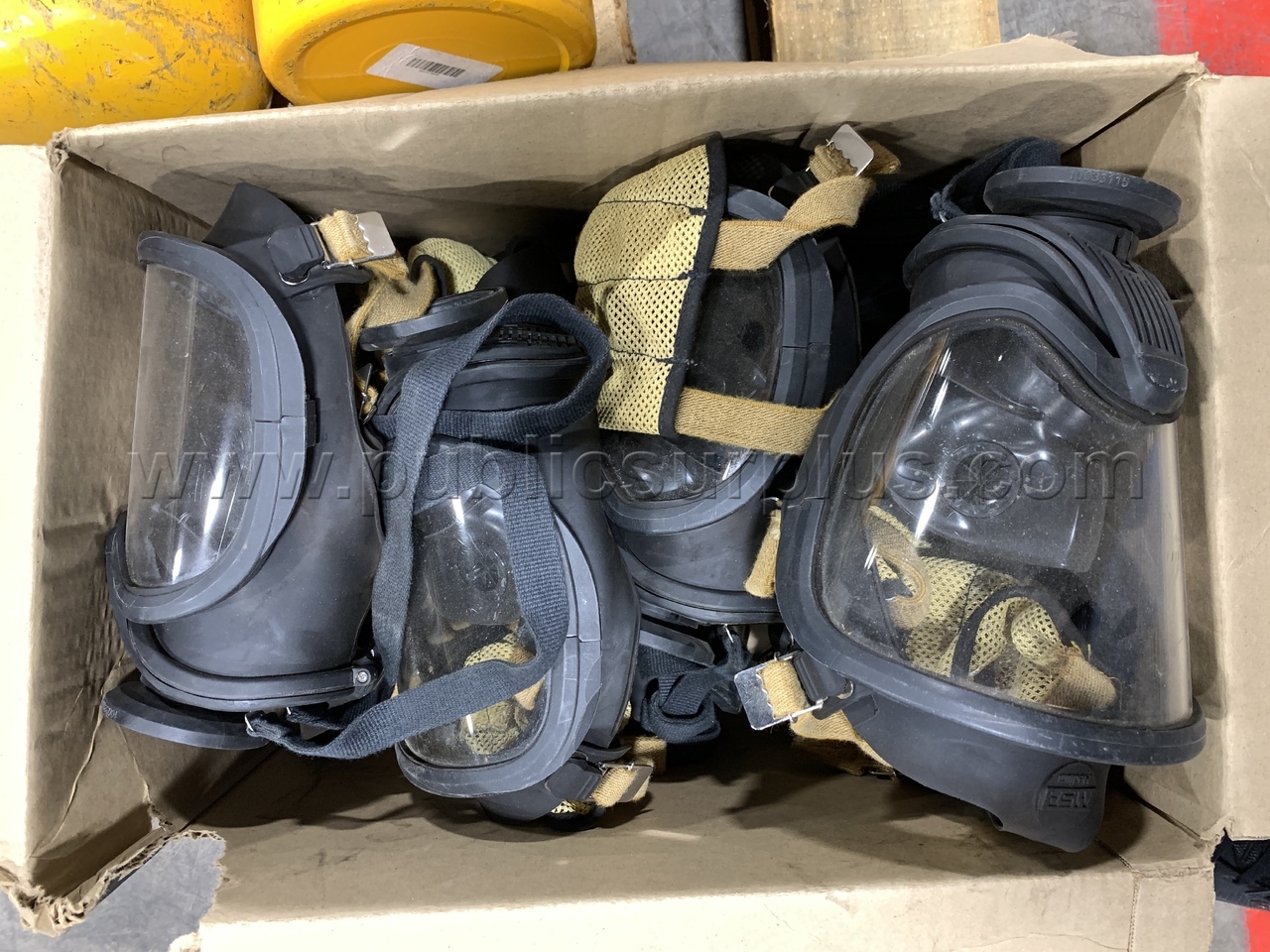 MSA Cylinders w/ Respirator Masks /KK   Government Surplus Auction - Photo #2