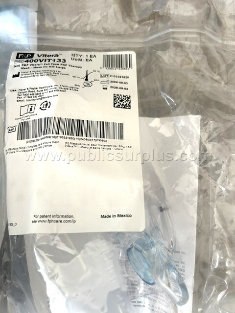 FISHER & PAYEL  HC220(HC221JHU) CPAP MACHINE WITH 2 NEW FULL MASKS Case HC220 Government Surplus Auction - Photo #3