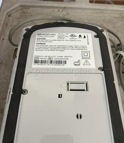 FISHER & PAYEL  HC220(HC221JHU) CPAP MACHINE WITH 2 NEW FULL MASKS Case HC220 Government Surplus Auction - Photo #4