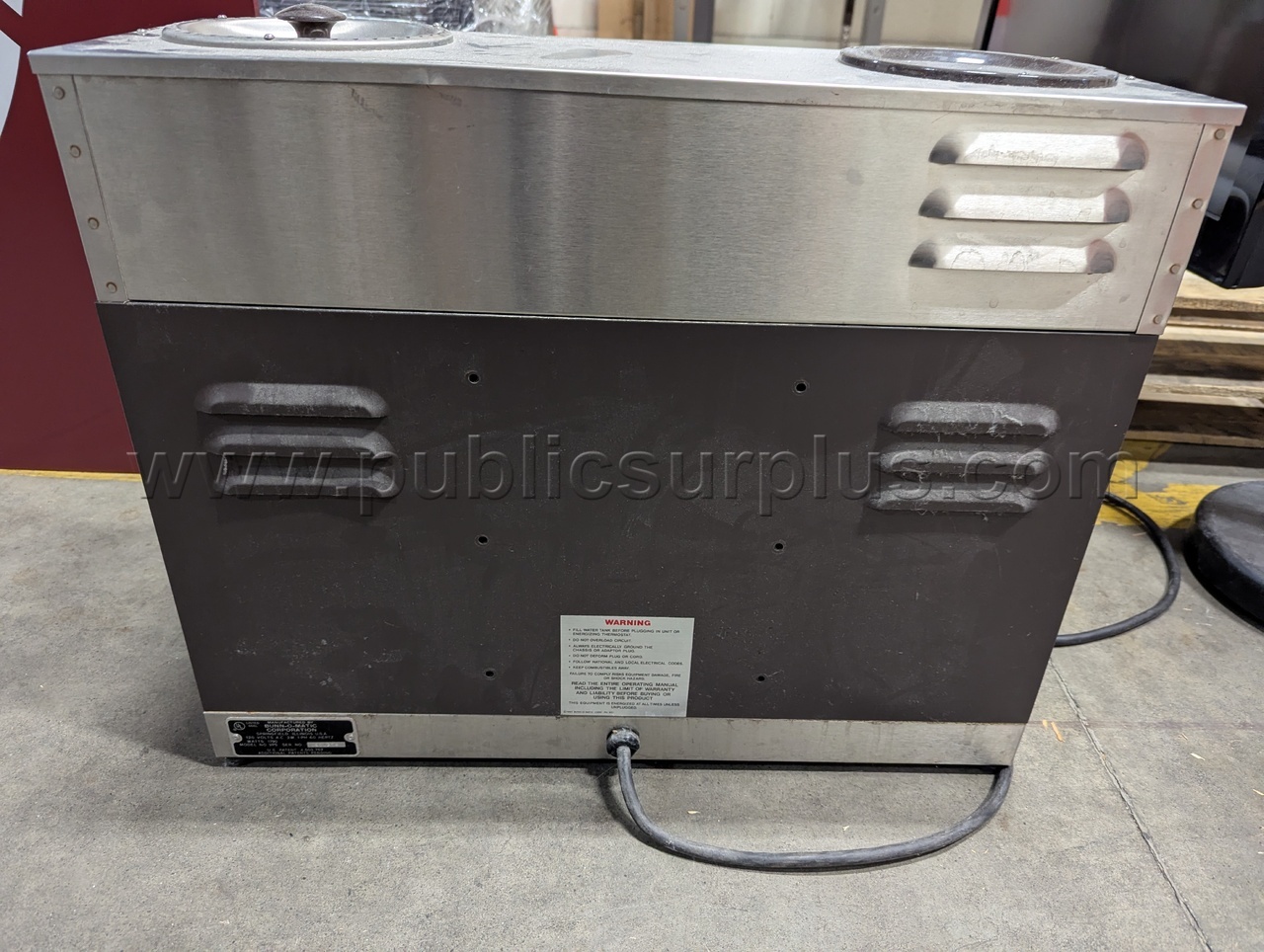 BUNN Dual Coffee Maker Freightliner M2 106 Government Surplus Auction - Photo #2