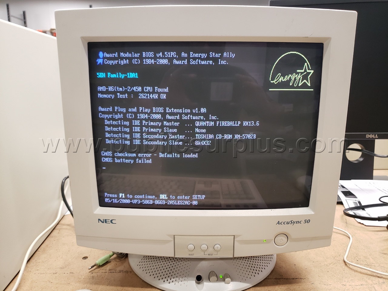 Vintage Computer w/Monitor and Accessories LOT-5162  5162 Government Surplus Auction - Photo #4
