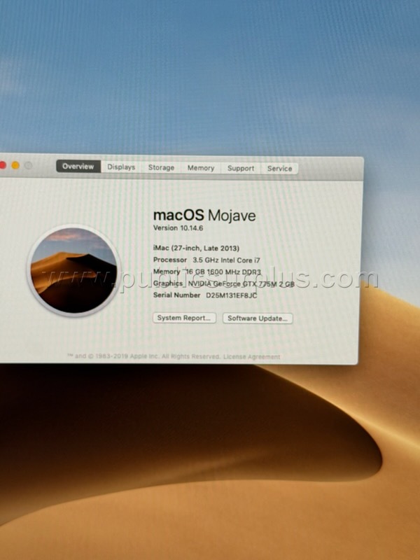 Apple iMac 27" Core i7 3.5GHZ Late 2013 Apple  Government Surplus Auction - Photo #2