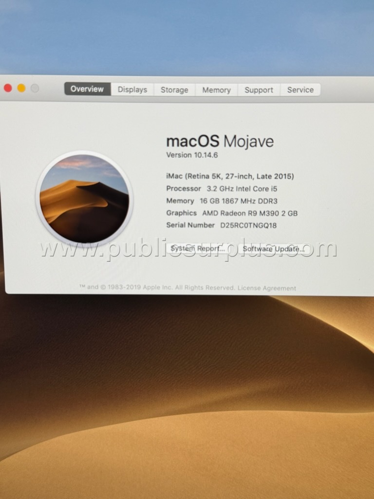 Apple iMac 27" Core i5 Retina 5K (late 2015) Apple  Government Surplus Auction - Photo #3