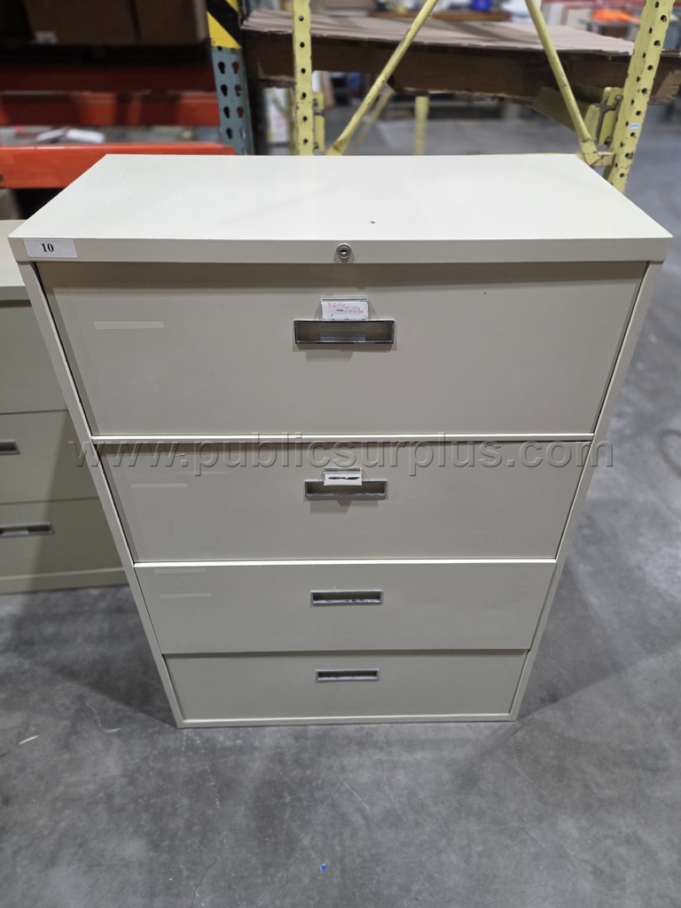 4-Drawer Wide Filing Cabinet   Government Surplus Auction - Photo #2