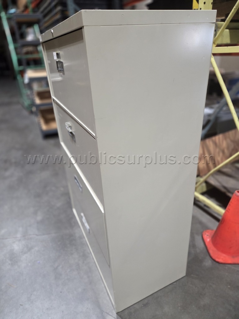 4-Drawer Wide Filing Cabinet   Government Surplus Auction - Photo #3