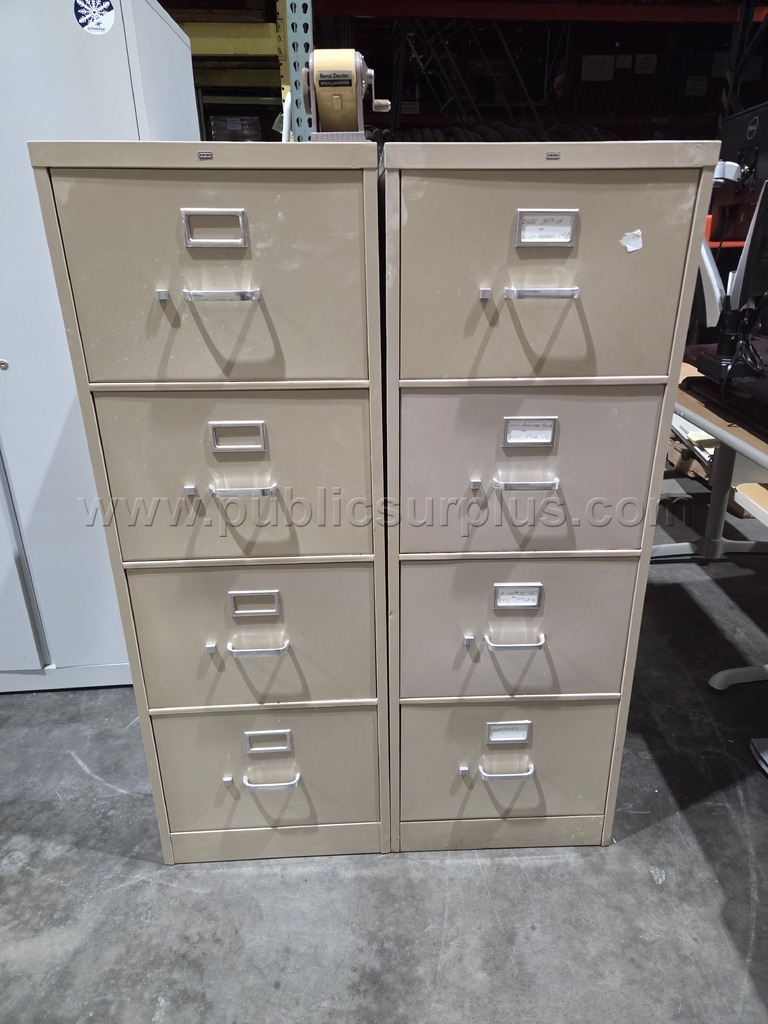 (2) 4-Drawer Filing Cabinets
