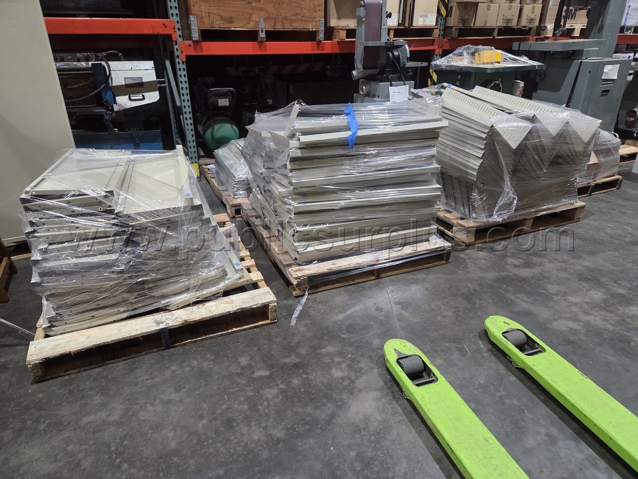 (5) Pallets of Metal Shelving from Everett Public Library