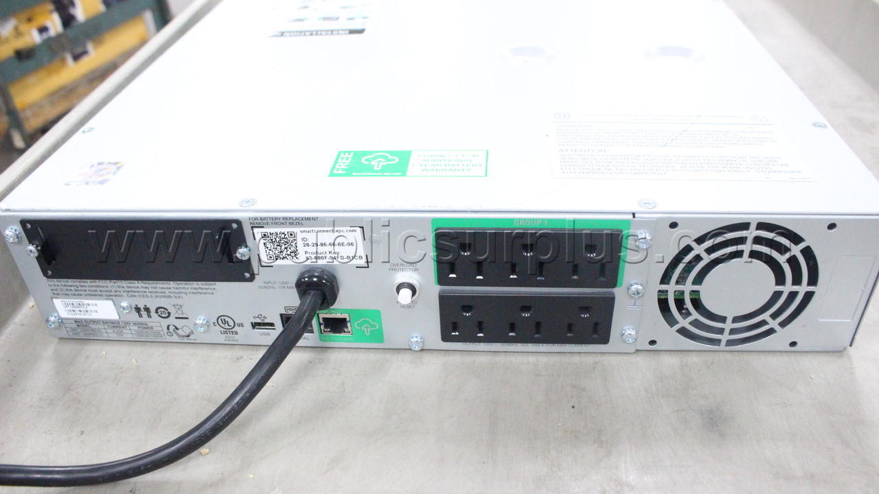 APC SMT1000RM2UC Battery Backup   Government Surplus Auction - Photo #2