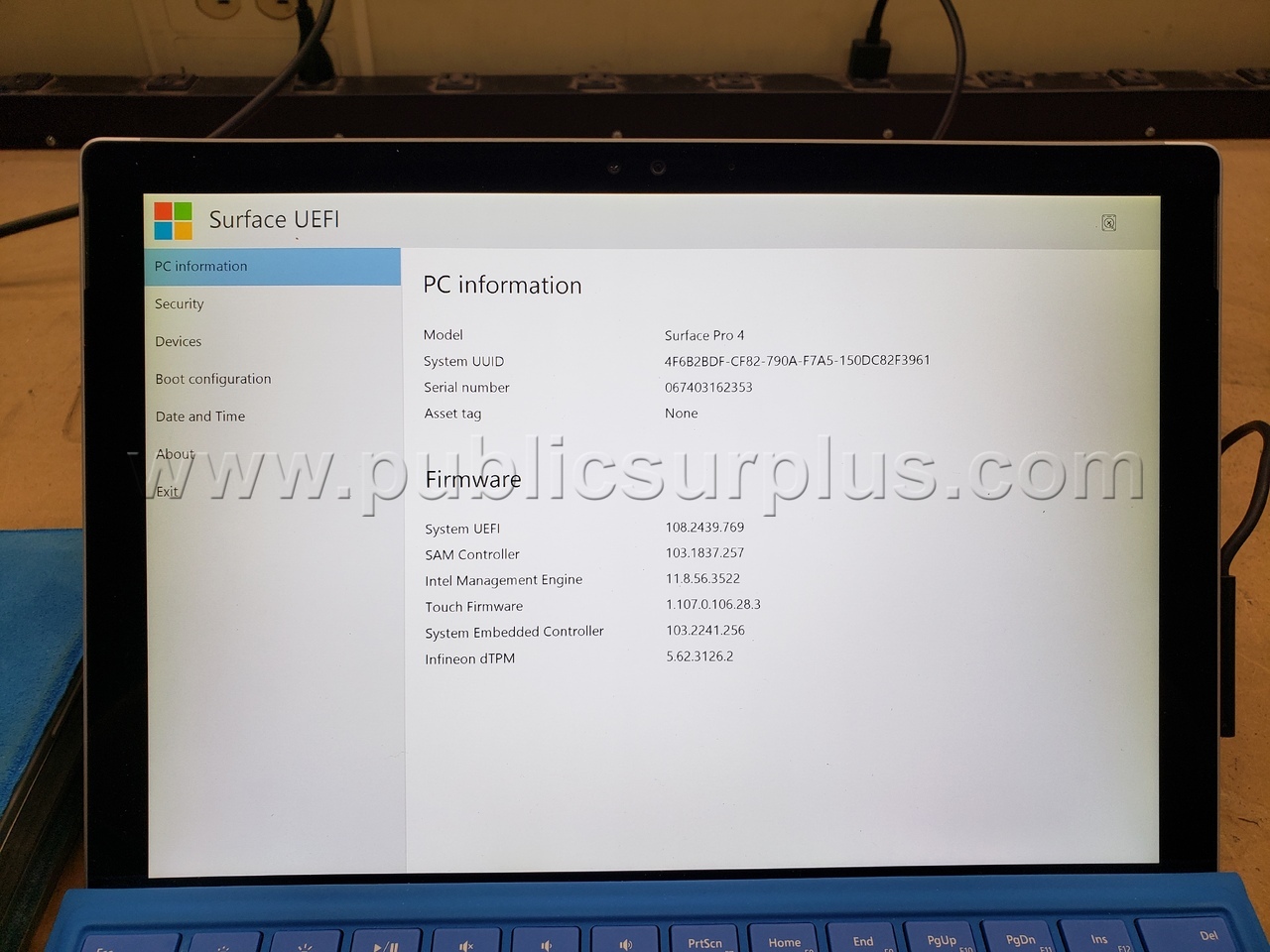 Microsoft Surface Pro 4 Lot 4 LOT 5178  5178 Government Surplus Auction - Photo #4