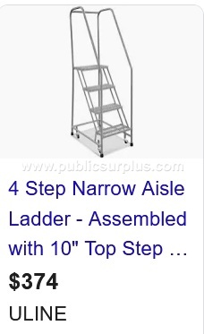 3 Step Rolling Safety Ladder   Government Surplus Auction - Photo #3