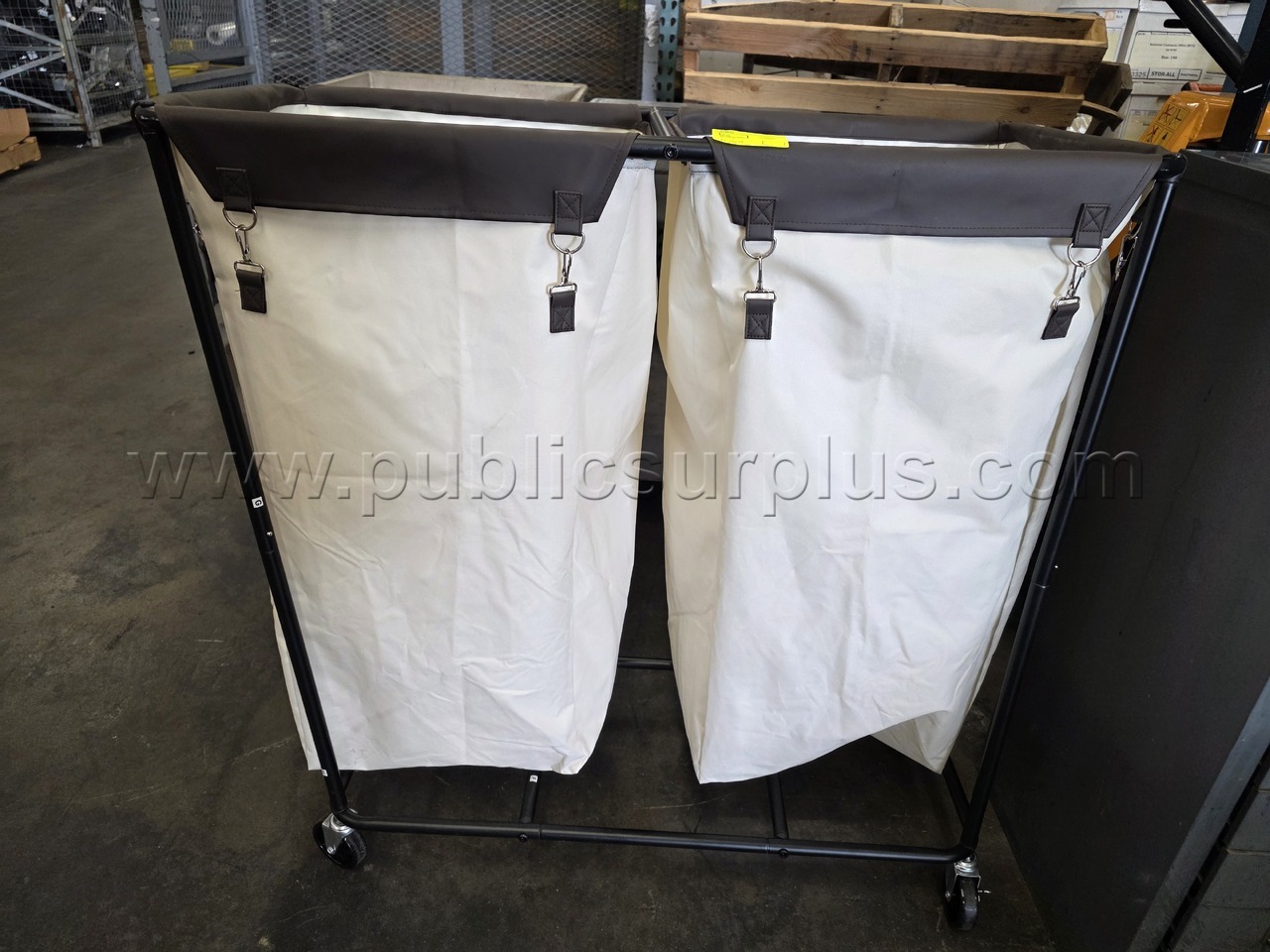 Double Rolling Canvas Hamper (119832)